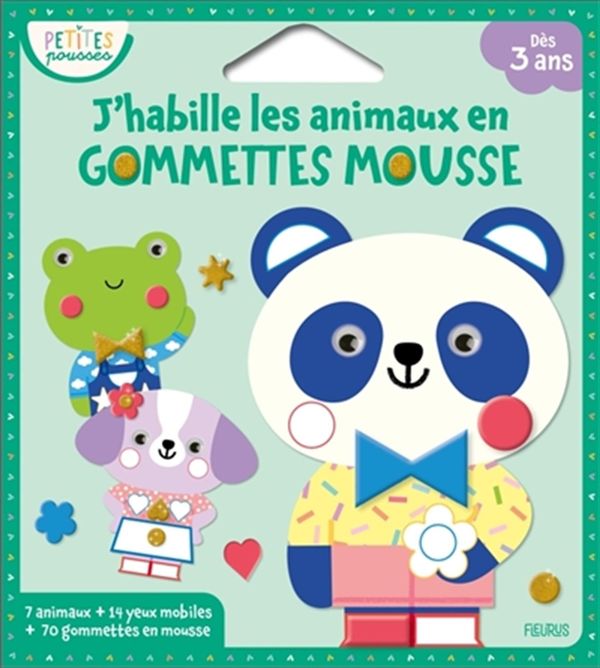 Mes personnages à habiller en gommettes mousse - Animaux